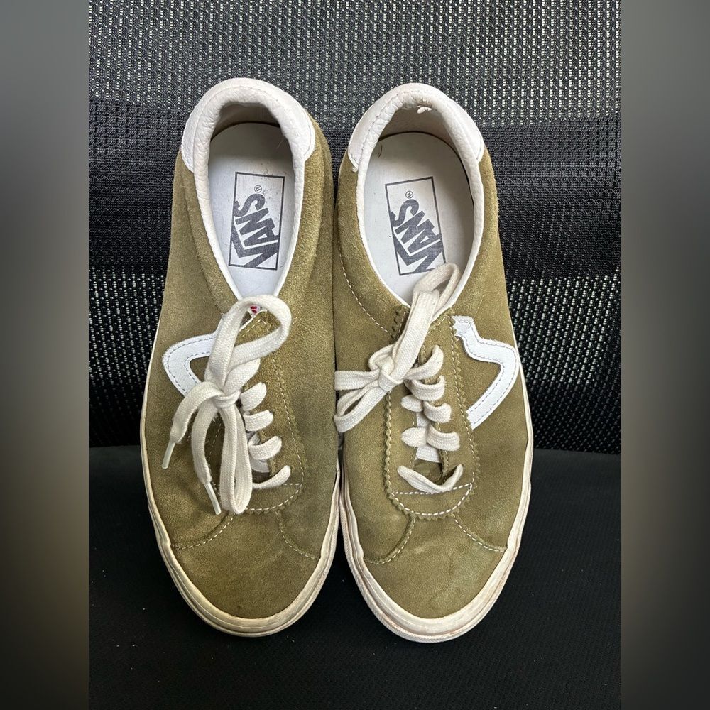 Vans Low Top Green Khaki Sneakers Sz W8.5 Anaheim 73